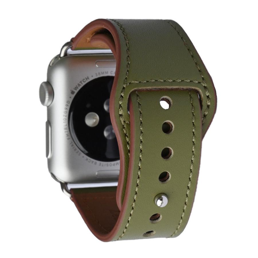 【シリーズ11・SE3対応】 本革 レザー アップルウォッチ バンド Apple Watch ベルト 金属アレルギー対応 シンプル | スマートレザーバンド