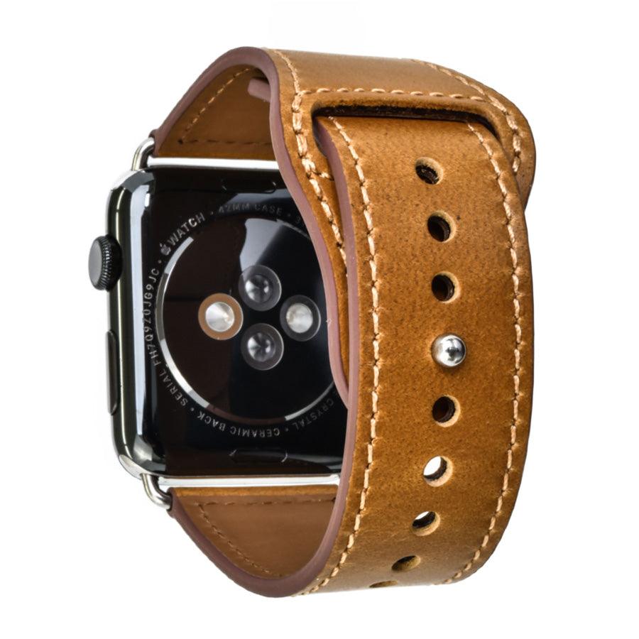 【シリーズ11・SE3対応】 本革 レザー アップルウォッチ バンド Apple Watch ベルト 金属アレルギー対応 シンプル | スマートレザーバンド