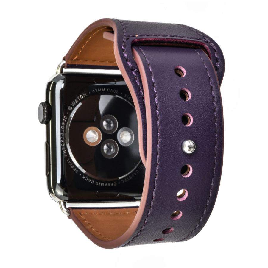 【シリーズ11・SE3対応】 本革 レザー アップルウォッチ バンド Apple Watch ベルト 金属アレルギー対応 シンプル | スマートレザーバンド