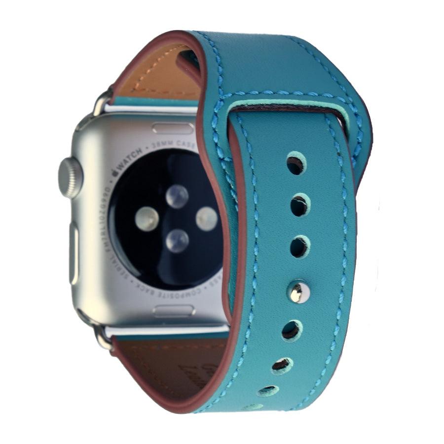 【シリーズ11・SE3対応】 本革 レザー アップルウォッチ バンド Apple Watch ベルト 金属アレルギー対応 シンプル | スマートレザーバンド