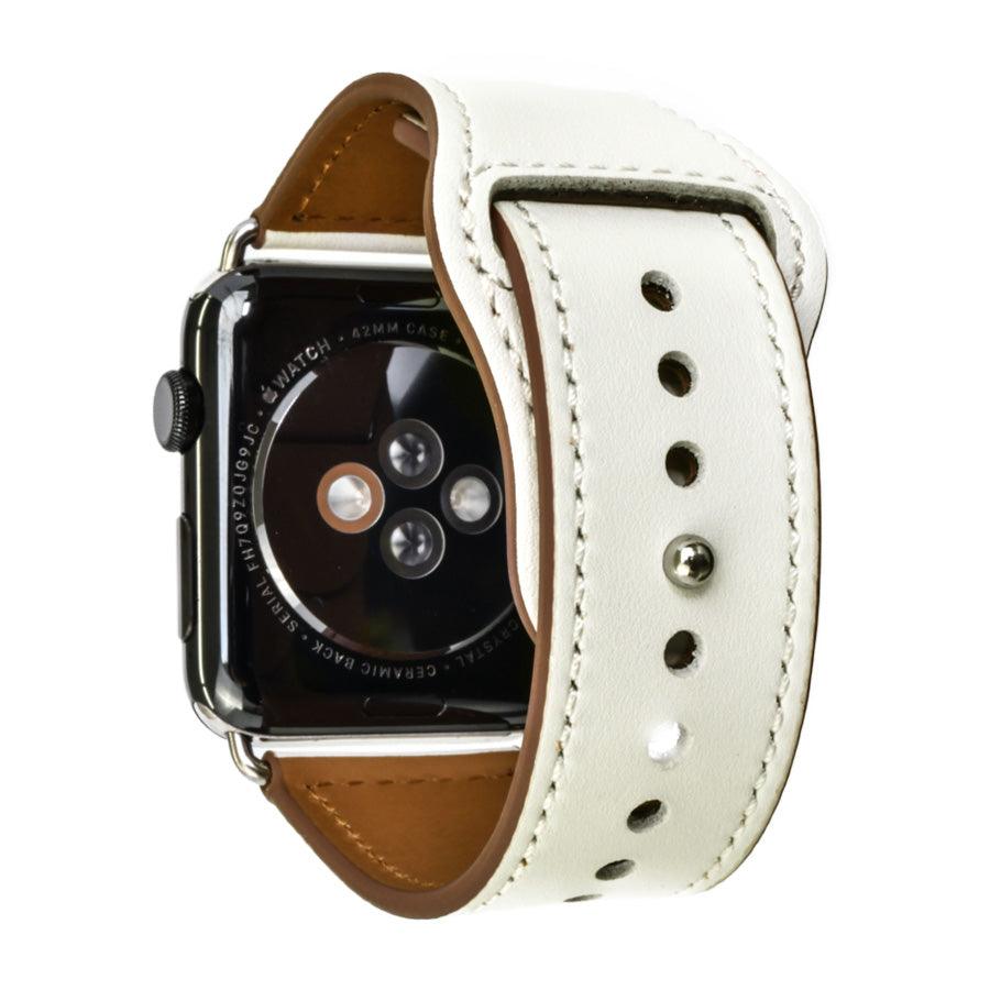 【シリーズ11・SE3対応】 本革 レザー アップルウォッチ バンド Apple Watch ベルト 金属アレルギー対応 シンプル | スマートレザーバンド
