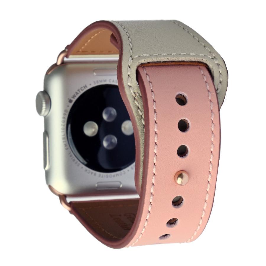 【シリーズ11・SE3対応】 本革 レザー アップルウォッチ バンド Apple Watch ベルト 金属アレルギー対応 シンプル | スマートレザーバンド