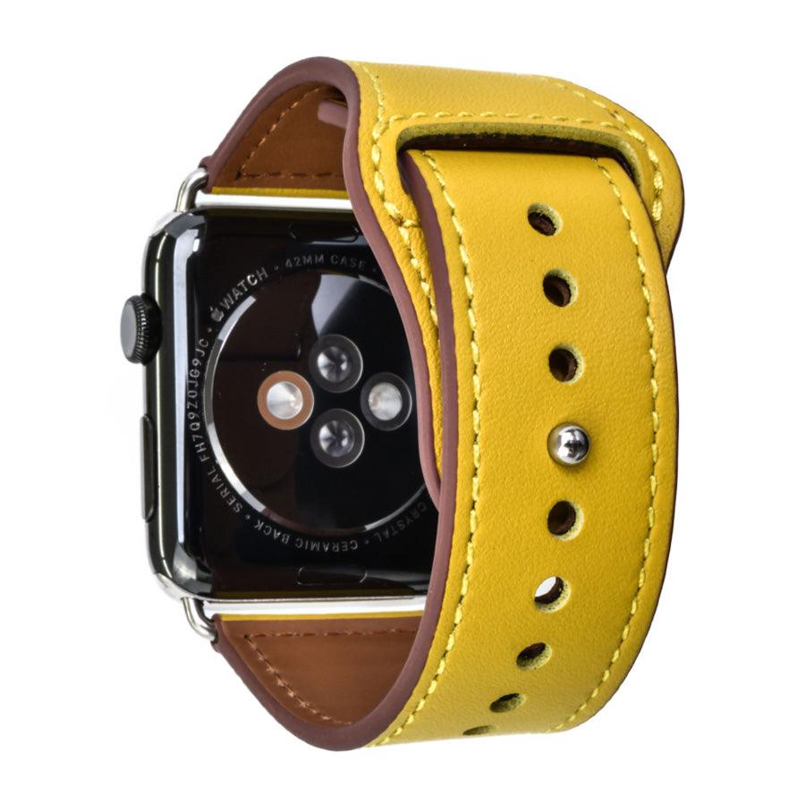 【シリーズ11・SE3対応】 本革 レザー アップルウォッチ バンド Apple Watch ベルト 金属アレルギー対応 シンプル | スマートレザーバンド