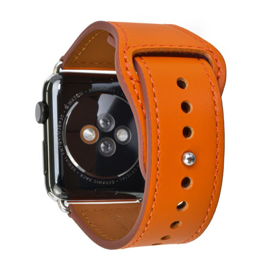 【シリーズ11・SE3対応】 本革 レザー アップルウォッチ バンド Apple Watch ベルト 金属アレルギー対応 シンプル | スマートレザーバンド