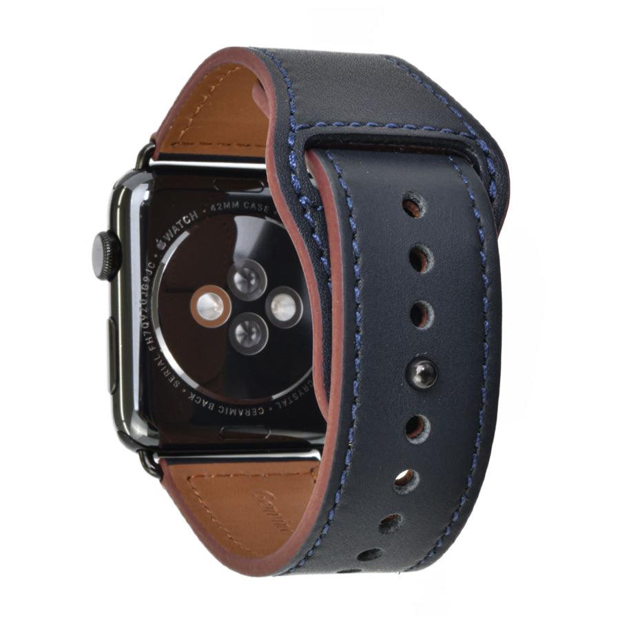 【シリーズ11・SE3対応】 本革 レザー アップルウォッチ バンド Apple Watch ベルト 金属アレルギー対応 シンプル | スマートレザーバンド