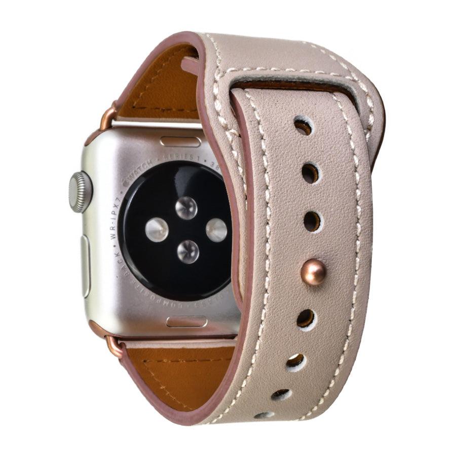【シリーズ11・SE3対応】 本革 レザー アップルウォッチ バンド Apple Watch ベルト 金属アレルギー対応 シンプル | スマートレザーバンド