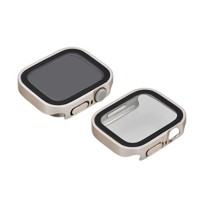 全面 保護カバー ガラス付き AppleWatch ( アップルウォッチ ) ケース フレーム 40 41 42 44 45 46 49mm ウルトラ メンズ レディース メンズ カジュアル 【series10対応】耐衝撃性 強い | スマートカバー ムーンライト