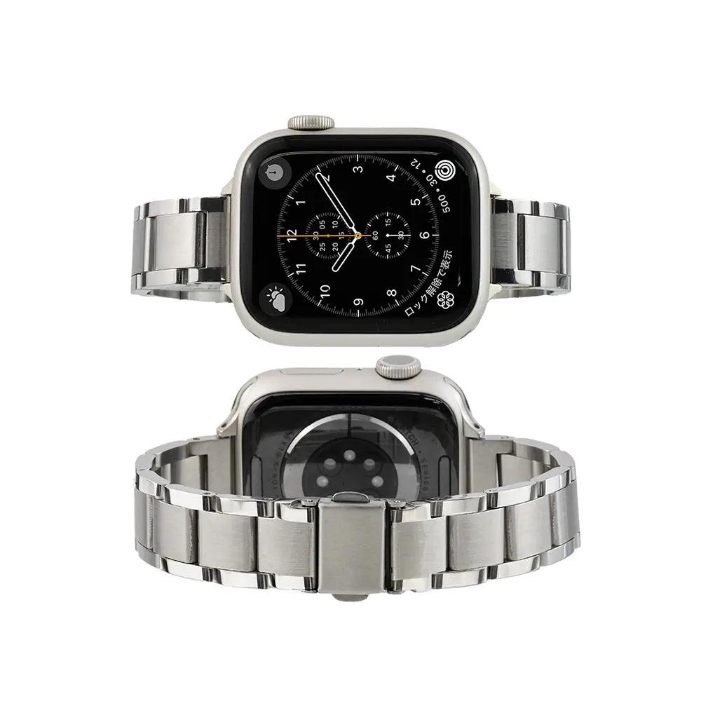 Apple Watch バンド ステンレス レディース スリム 細め アップルウォッチ バンド 女性 人気 38 40 41 mm | ソリッドジョリ シルバー