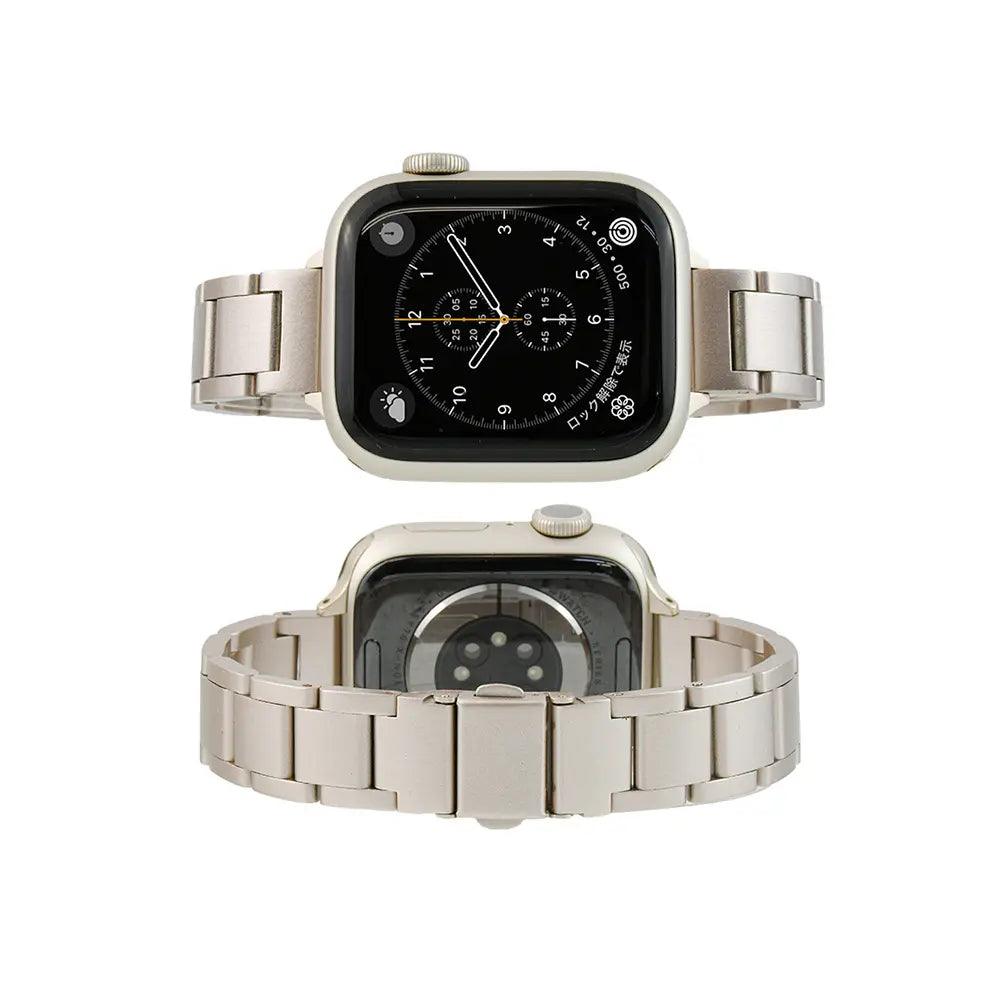 Apple Watch バンド ステンレス レディース スリム 細め アップルウォッチ バンド 女性 人気 38 40 41 mm | ソリッドジョリ 大人っぽい ビジネス シルバー