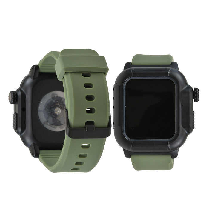 AppleWatch ( アップルウォッチ ) バンド スポーツ アウトドア おすすめ シリコン 一体型 ベルト 40mm 44mm |タフネス スポーツ