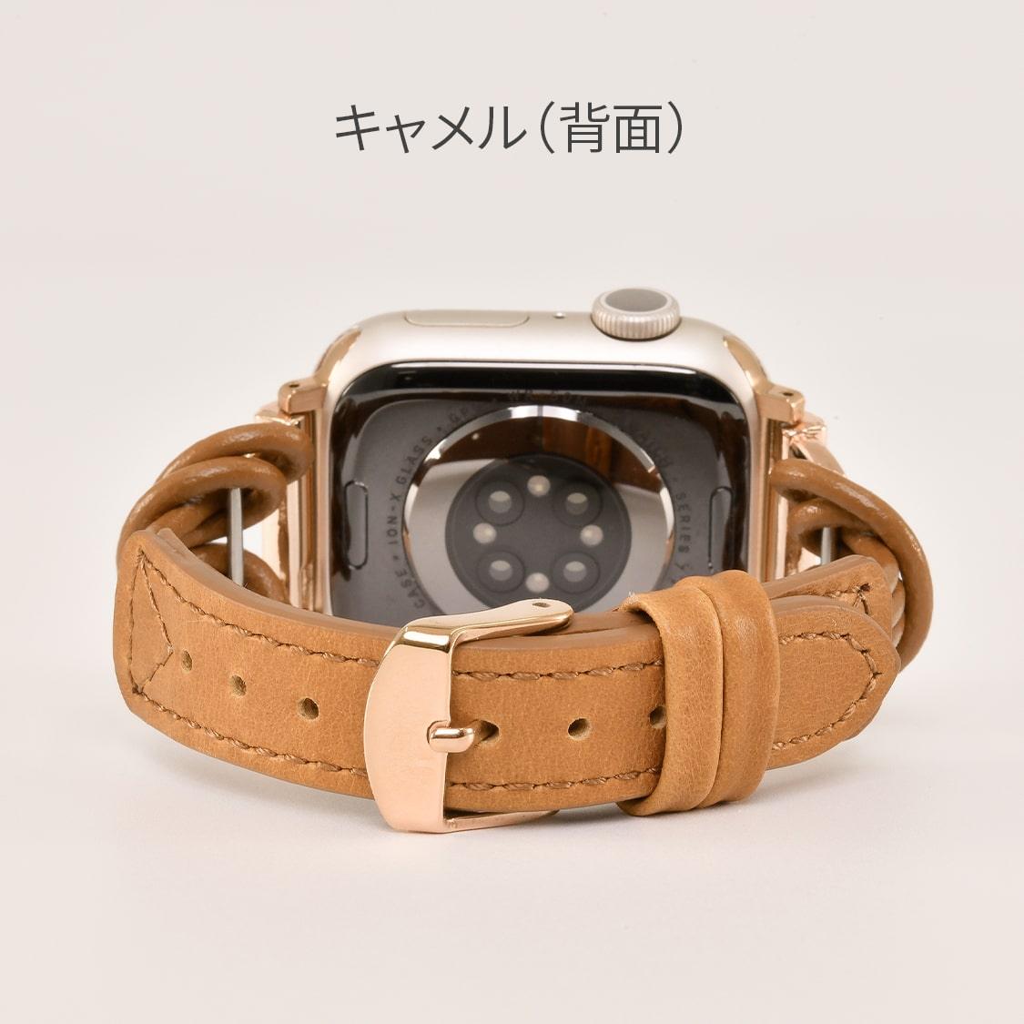 【シリーズ11・SE3対応】華奢 見え 大人 かわいい 本革 AppleWatch ( アップルウォッチ ) レザー バンド 38 40 41 42 44 45 46 49 mm |フィーネシングル