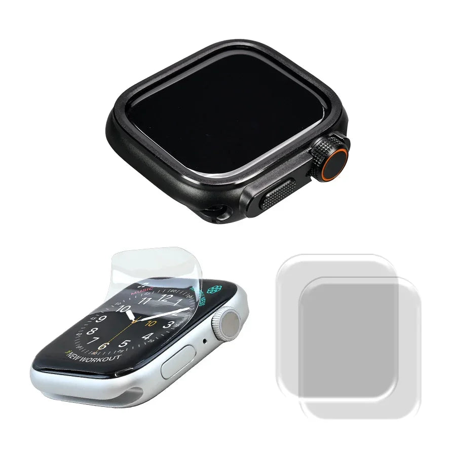 【シリーズ11・SE3・Ultra3対応】 Ultra風ケース 頑丈でかっこいい Apple Watch カバー ケース メンズ ・ 男性 におすすめ 46mm 49mm | ウルトラケース