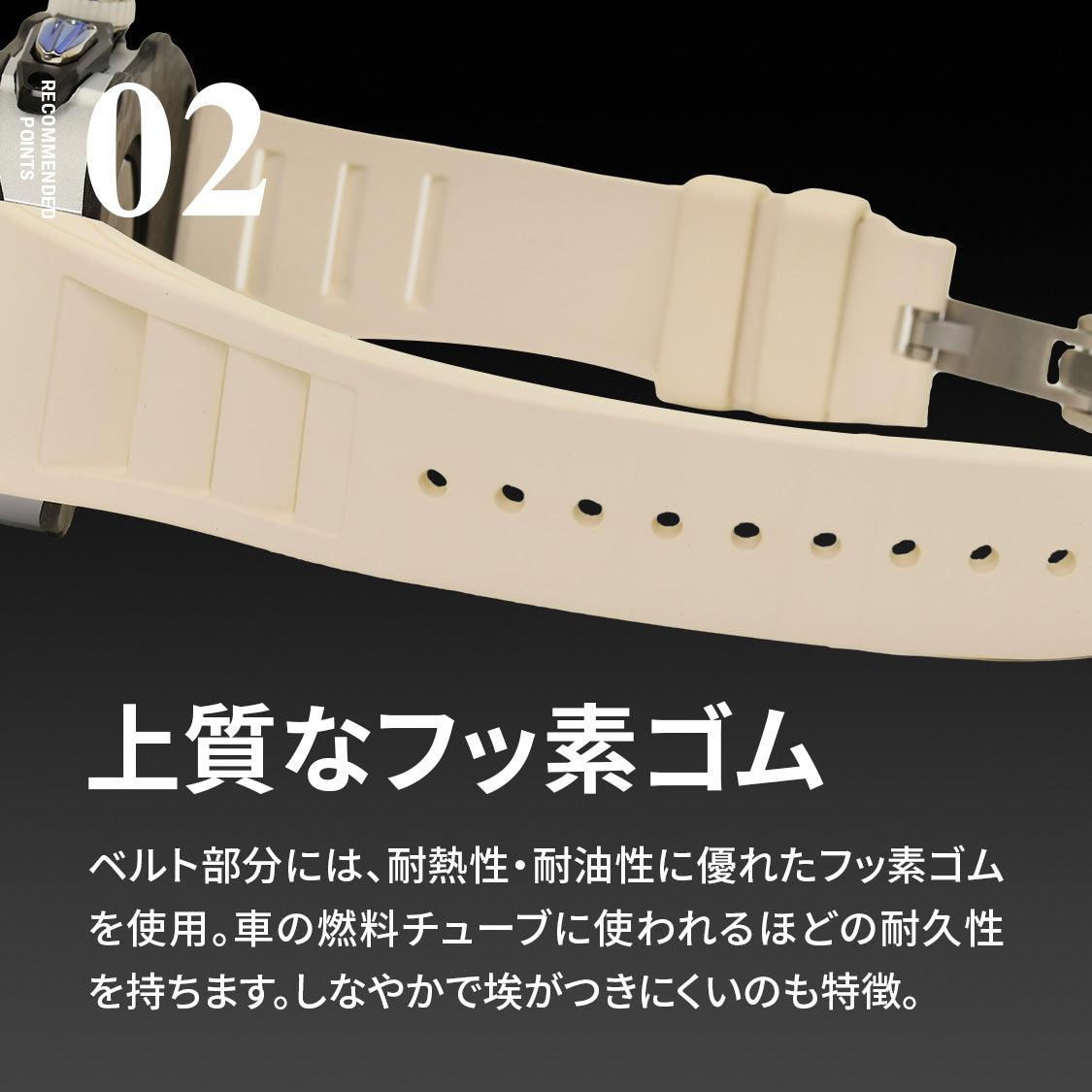 アップルウォッチ ベルト バンド 高級 メンズにおすすめ 一体型バンド 詳細画像5