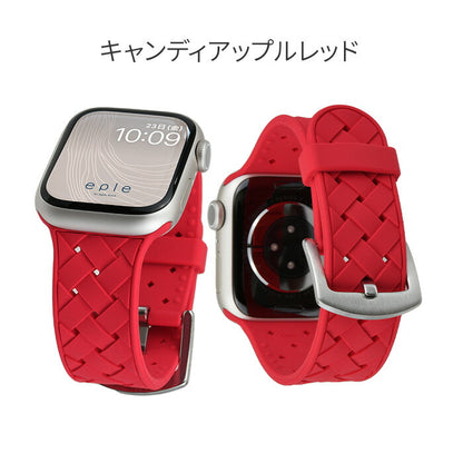 【Apple Watch バンド 41/40/38mm】シリコンバンド (レッド、赤色) for Apple Watch SE(第2/1世代)/Series9/8/7/6/5/4/3/2/1