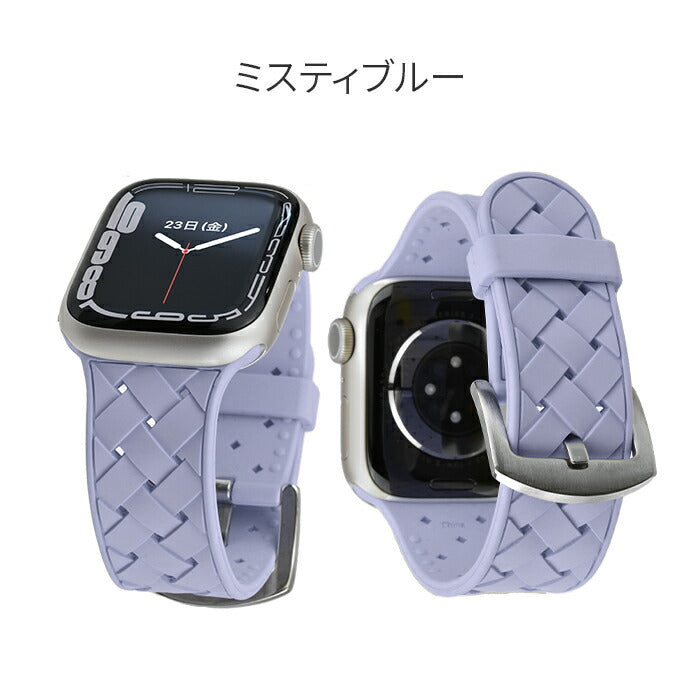 【Apple Watch バンド 41/40/38mm】シリコンバンド (パープル、ブルー) for Apple Watch SE(第2/1世代)/Series9/8/7/6/5/4/3/2/1