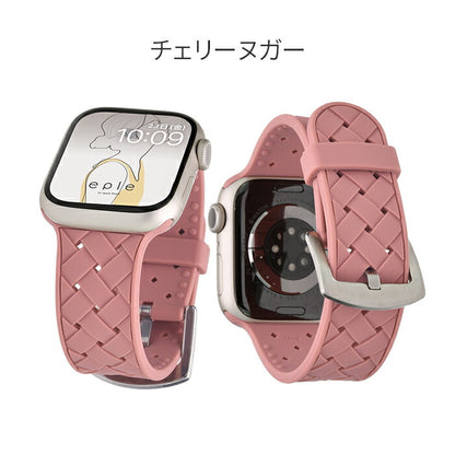 【Apple Watch バンド 41/40/38mm】シリコンバンド (ピンク) for Apple Watch SE(第2/1世代)/Series9/8/7/6/5/4/3/2/1