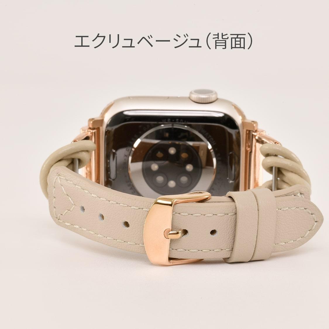 【シリーズ11・SE3対応】華奢 見え 大人 かわいい 本革 AppleWatch ( アップルウォッチ ) レザー バンド 38 40 41 42 44 45 46 49 mm |フィーネシングル
