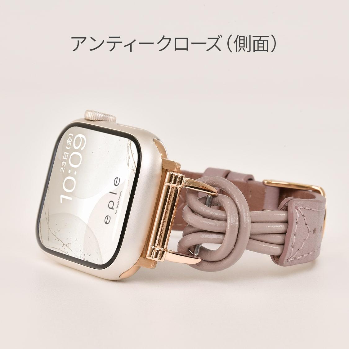 【シリーズ11・SE3対応】華奢 見え 大人 かわいい 本革 AppleWatch ( アップルウォッチ ) レザー バンド 38 40 41 42 44 45 46 49 mm |フィーネシングル