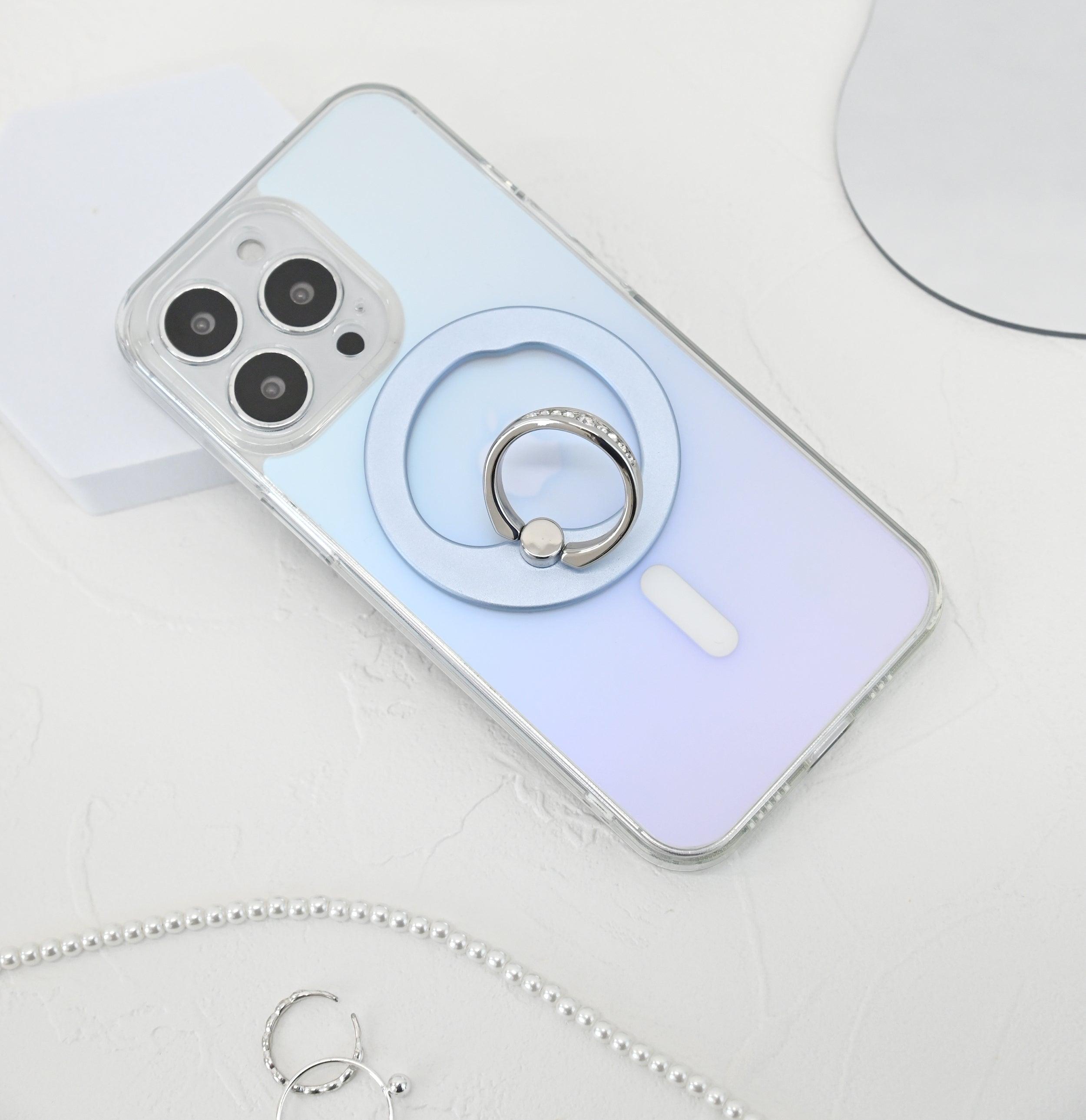 「癒されコーデ」オーロラマグセーフiPhoneケース&ストーンマグセーフリング2