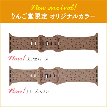 Applewatch　バンド　アップルウォッチ　ベルト レディース　大人可愛い　シンプル  シリコン くすみ 防水 りんご堂 マトラッセ ブラウン