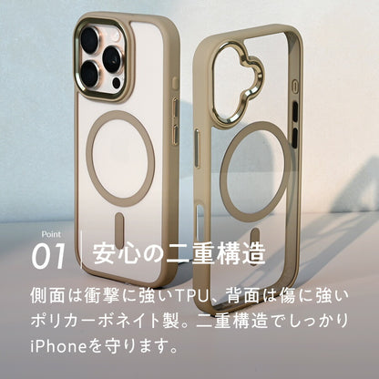 グレイスフルマグセーフ｜大人っぽクリアiPhoneケース【iPhone16対応】