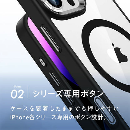 シリーズ専用ボタンがあるiPhoneケースのグレイスフルケース