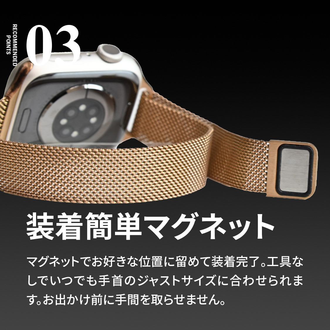 ソリッドスリムメッシュ | AppleWatch  ステンレスバンド