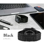 存在感のあるセンターラインがアクセント アップルウォッチ バンド メンズ 人気 ステンレス ベルト ブラック シルバー 高級 ギフト プレゼント メタル シルバー ウルトラ applewatchseries9ultra28ultrase27SE6543対応44mm45mm49mm ステンレス スパイダー りんご堂 ブラック 黒