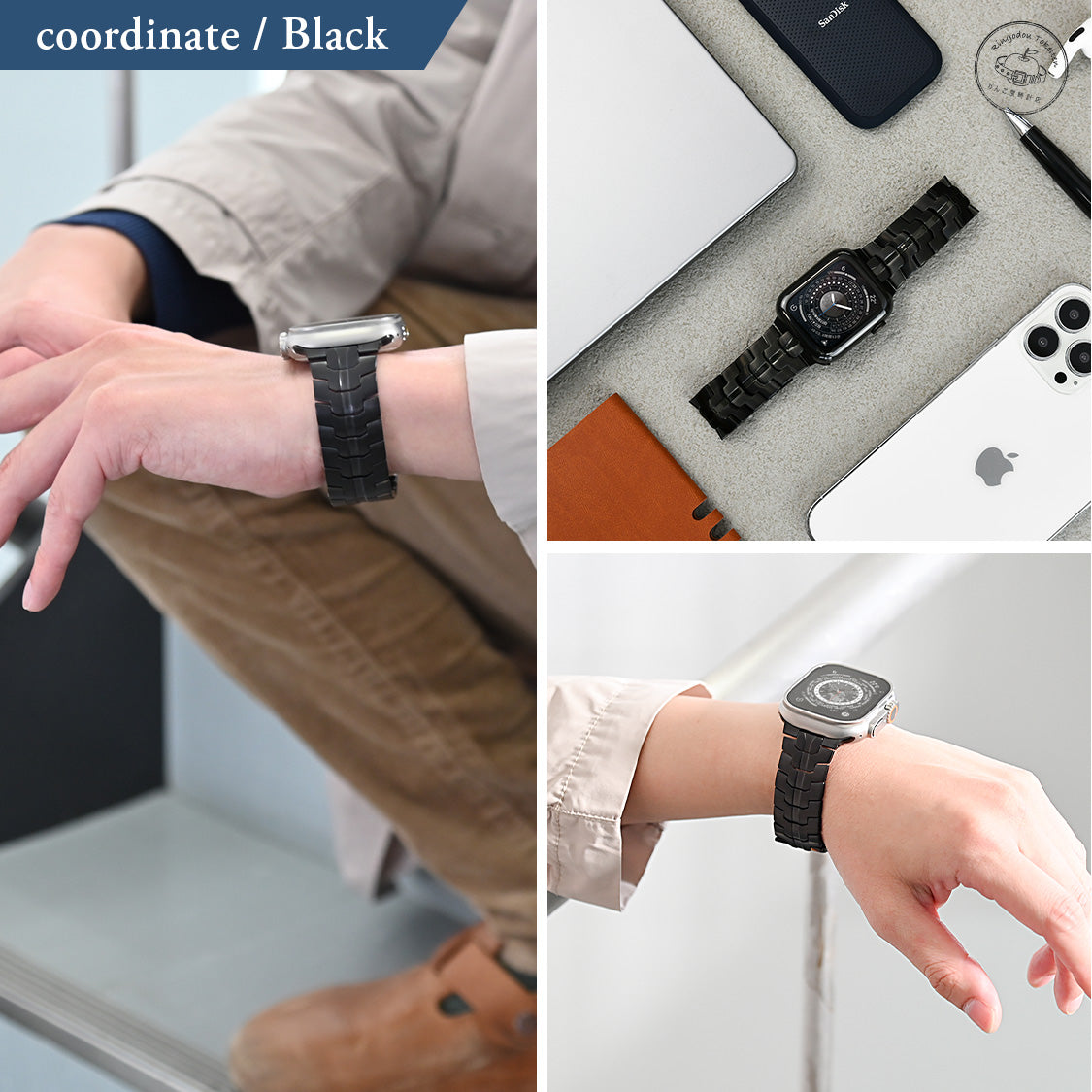 ステンレス AppleWatch （ アップルウォッチ ） シルバー メンズ