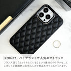 iPhone ケース キルティング デザインが  大人っぽい かわいい 12 13 13 14 15 pro promax レザー | マトラッセケース