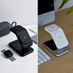 ワイヤレス充電器 3in1 スタンド MagSafe対応 iPhone Apple Watch AirPods ワイヤレスチャージ iphone 置くだけ ワイヤレス充電 三台同時充電 りんご堂 ソリッド スリーパワー 白 黒 モノトーン