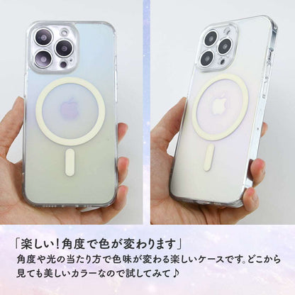 iPhone16 ケース iPhone15 ケース　iPhone14 ケース iPhone13ケースiPhone12ケースiPhone12miniケースiPhoneXRXS11ProMaxiPhone8ケースかわいいクリア透明オーロラミラーケース鏡面鏡おしゃれかわいい大人可愛い背面ミラーグラデーション韓国SE2第2世代 MagSafe マグセーフケース 色が変わる