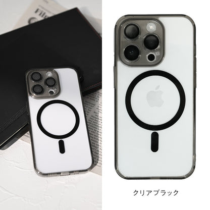 iPhone 16 ケース MagSafe 対応 iPhone 16 Pro ケース マグセーフ phone 16 Plus アイフォン 16 クリアケース iphone 16 Promax ワイヤレス 充電 対応 マグセーフ マグネット 式 スマホケース カメラカバー付き 軽量 透明ケース 可愛い TPU 押し活 MagSafe対応 対応機種 15 14 13　クリアブラック