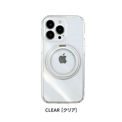 iPhone 17シリーズ対応 ケース クリア・マットタイプ MagSafe対応 360度回転 スタンドリング付き｜ローテートケース