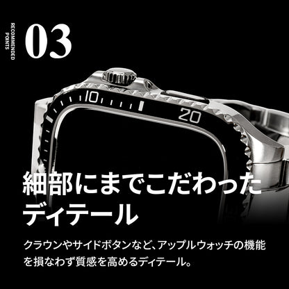 ソリッド クロノス｜ステンレス&TPU素材の高級一体型Apple Watch（アップルウォッチ）バンド