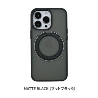 iphoneケース MagSafe対応 強力 マグセーフ対応 ワイヤレス充電対応 リングスタンド スマホリング 落下防止 リング付き 360度回転 360° クリアケース 透明 背面クリア シンプル 推し活 iPhone13 14 15 16  Pro ProMax Plus ブラック 黒 マット