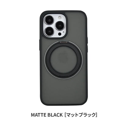 iPhone 17シリーズ対応 ケース クリア・マットタイプ MagSafe対応 360度回転 スタンドリング付き｜ローテートケース