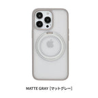 iphone 17 ケース MagSafe対応 強力 マグセーフ対応 ワイヤレス充電対応 リングスタンド スマホリング 落下防止 リング付き 360度回転 360° クリアケース 透明 背面クリア シンプル 推し活 iPhone13 14 15 16  Pro ProMax Plus グレー マット