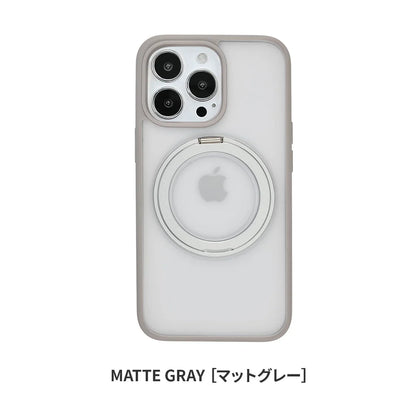 iPhone 17シリーズ対応 ケース クリア・マットタイプ MagSafe対応 360度回転 スタンドリング付き｜ローテートケース