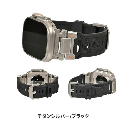 【シリーズ11・SE3・Ultra3対応】AppleWatch （ アップルウォッチ ） バンド TPU 素材 耐久性 スポーツ アウトドア カジュアル おしゃれ おすすめ メンズ ウルトラ ベルト | ソリッド カタナ