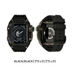 一体型 アップルウォッチ バンド メンズ  衝撃 防水 ベルト Apple Watch band 【シリーズ11・SE3・Ultra3対応】｜ソリッドスケルトン