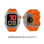 一体型 アップルウォッチ バンド メンズ  衝撃 防水 ベルト Apple Watch band 【シリーズ11・SE3・Ultra3対応】｜ソリッドスケルトン