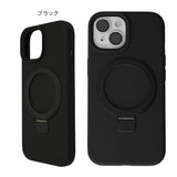iPhone 17 17 Air 17 Pro 17 Pro Max  対応 縦置き 横置き MagSafe リング付き iPhone ケース パステル 淡色 かわいい  レディース パステル  12 13 14 15 16 ｜スムースシリコンマグセーフ 縦置き ブラック 黒