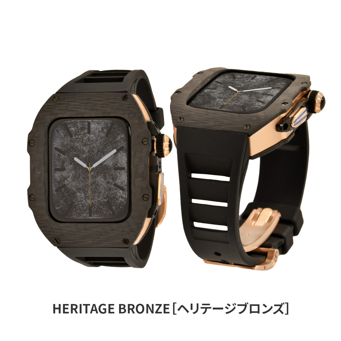 高級  アップルウォッチ バンド  一体型 メンズ 強度MAX カーボン製  おすすめ ゴツい おしゃれ 44 45 49 mm  Apple Watch |ソリッドラッドカーボン