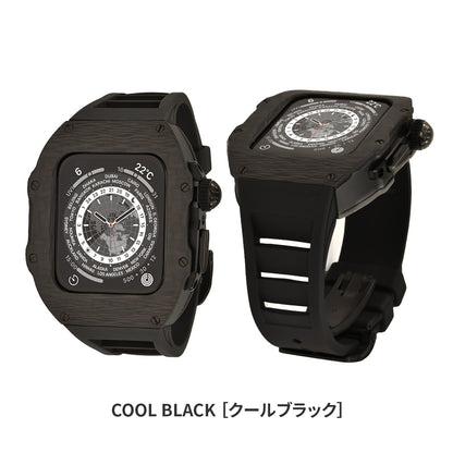 高級  アップルウォッチ バンド  一体型 メンズ 強度MAX カーボン製  おすすめ ゴツい おしゃれ 44 45 49 mm  Apple Watch |ソリッドラッドカーボン