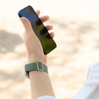 apple watch バンド 蒸れない 蒸れにくい 着画 かぶれにくい 通気性 肌に優しい 編み込み アップル ウォッチ カバー バンド ナイロン 伸縮性 金属アレルギー 腕時計ベルト 男女兼用 女性 男性 人気 ユニセックス スポーツ ジム りんご堂 ファブリックバンド  緑 カーキ