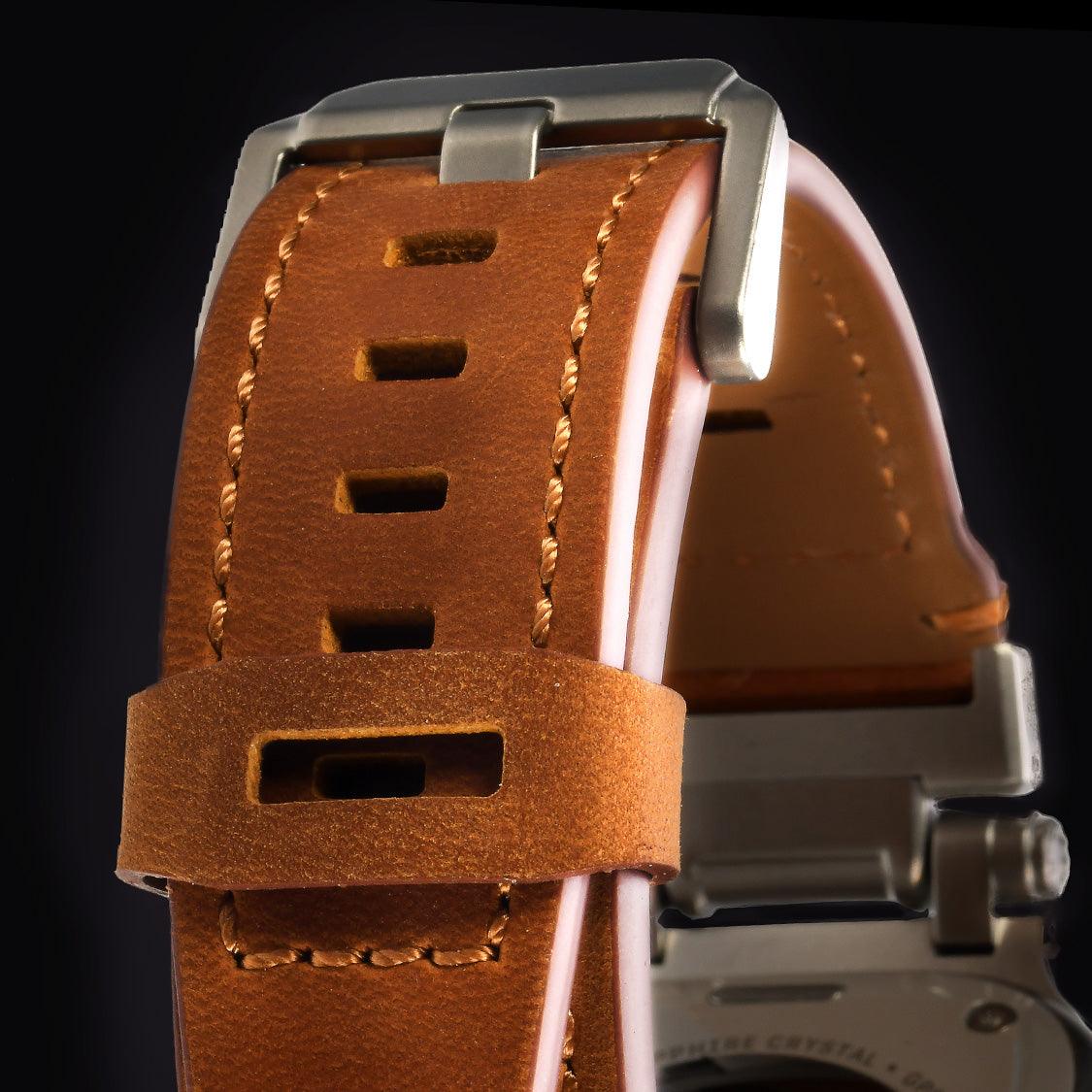 高級 本革 メンズ アップルウォッチバンド レザー Apple Watch ステンレス ベルト ビジネス 42mm 44mm 45mm 49mm 【シリーズ11・SE3・Ultra3対応】| solid 刀 カタナ 古 イニシエ