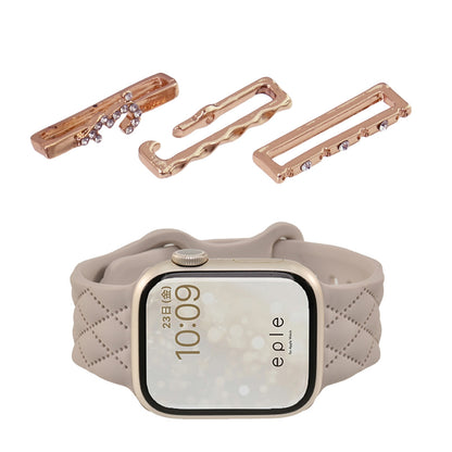 【シリーズ11・SE3対応】大人可愛い キルティング 柄 アップルウォッチ  シリコンバンド AppleWatch Band | マトラッセ