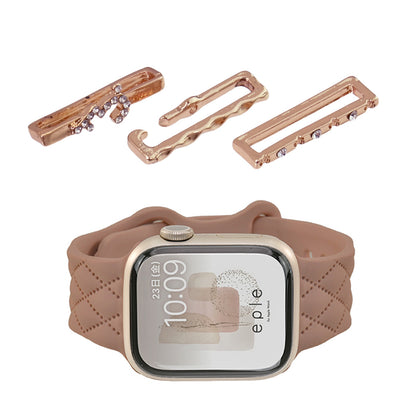 【シリーズ11・SE3対応】大人可愛い キルティング 柄 アップルウォッチ  シリコンバンド AppleWatch Band | マトラッセ