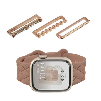 【シリーズ11・SE3対応】大人可愛い キルティング 柄 アップルウォッチ  シリコンバンド AppleWatch Band | マトラッセ
